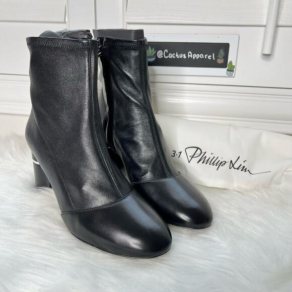 New Women’s 3.1 Phillip Lim Leather Ankle Boots Size 9.5 (40EU) - Picture 1 of 9